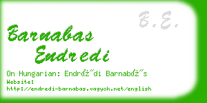 barnabas endredi business card